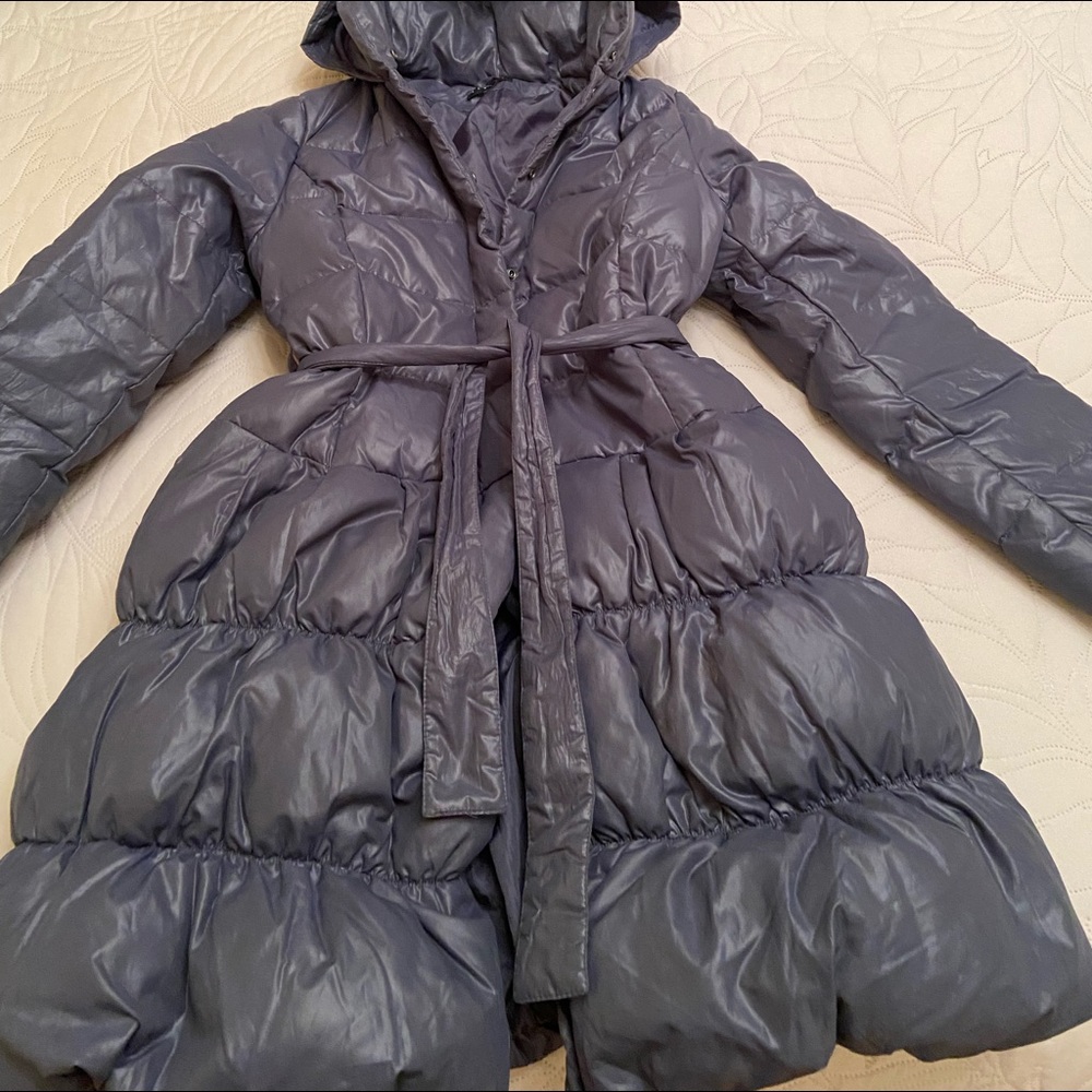 Blue puffer jacket Sisley (united colors of benetton brand)size 14 girls